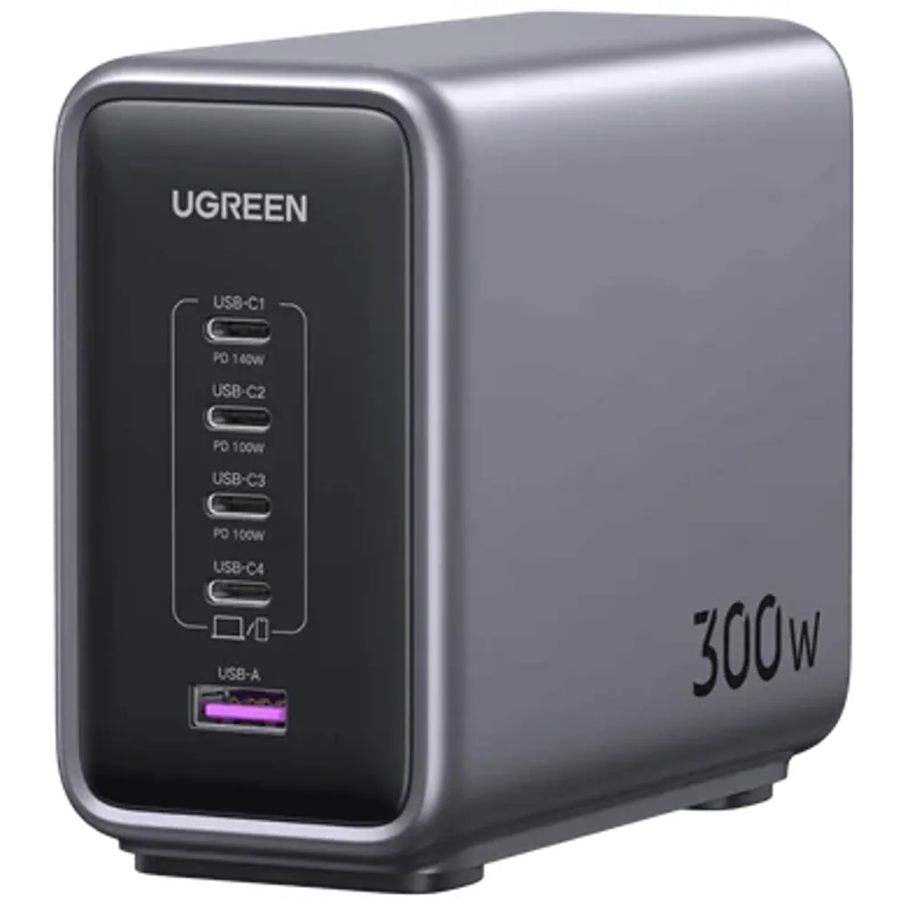 Ugreen Ugreen Charger - 5 Ports - 300W Total Power - Charges 3 Laptops 5 Ports, 300W