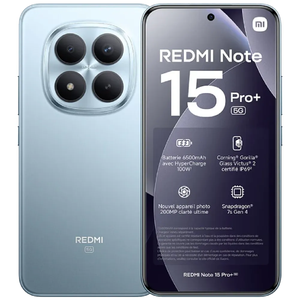 Xiaomi Xiaomi Redmi Note 15 Pro Plus - Dual SIM - 6.7 Inches - Snapdragon 7s Gen 4 - 6500mAh, 100W AI 6.7 Inches, 6500mAh, 100W Charging