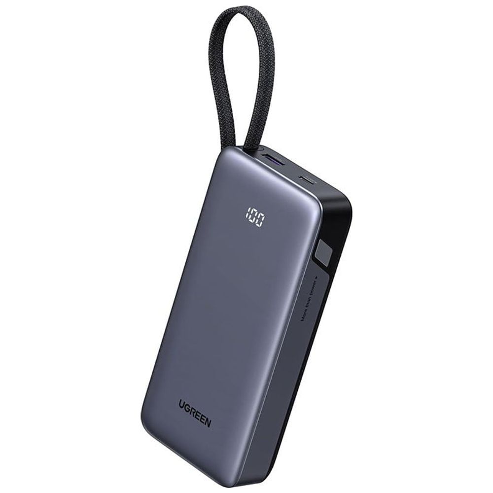 UGREEN Power Bank - 20000mAh - 45W - with USB-C Cable - Gray 20000mAh, 45W – 65,000 IQD Iraq