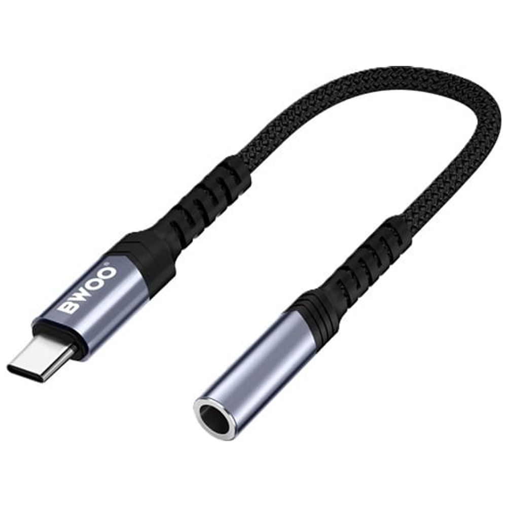 BWOO USB-C to 3.5mm – Audio Cable – Black – 15,000 IQD Iraq