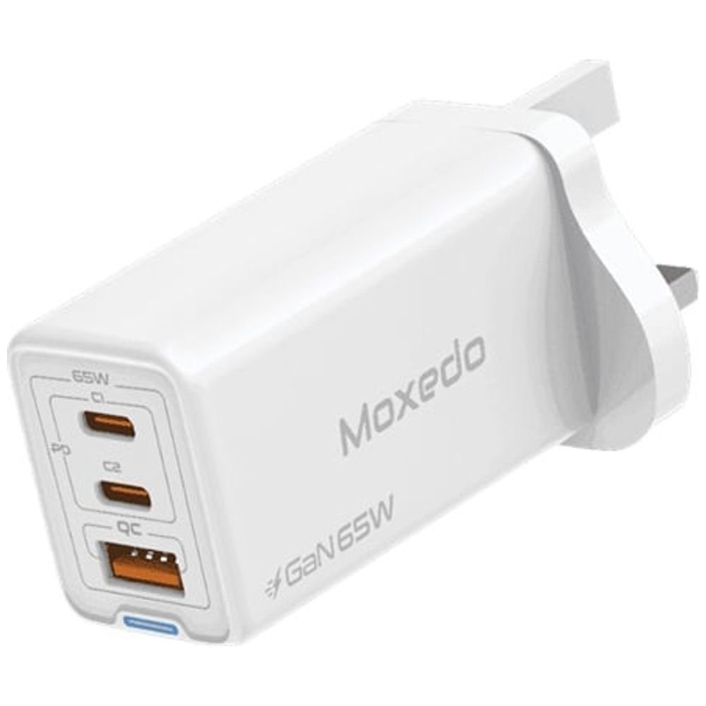 Moxedo - Wall Charger - 65W 3-Port GaN Fast Charger - White 65W – 40,000 IQD Iraq