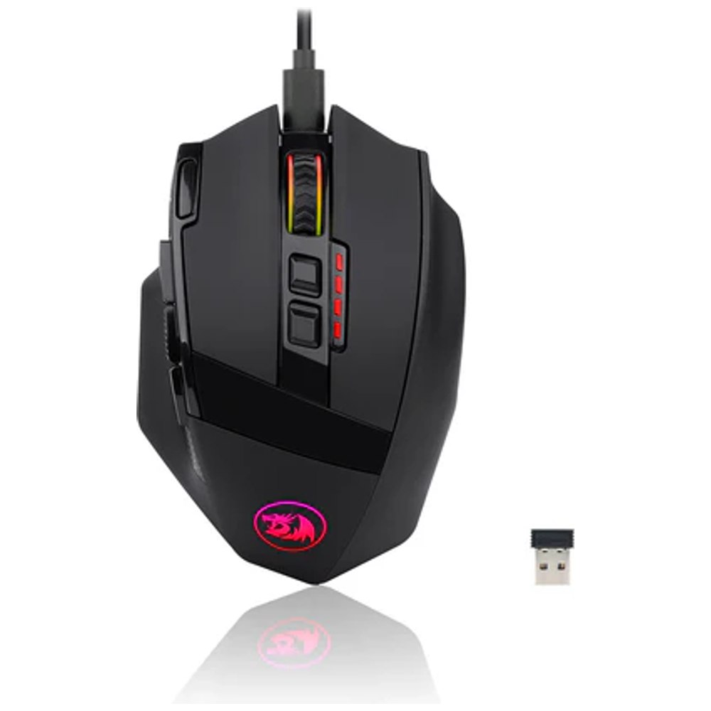 Redragon Redragon Sniper Pro - Wireless&Wired Gaming Mouse - RGB - Up To 70 hours - USB-C - Black Up to 70h, USB-C