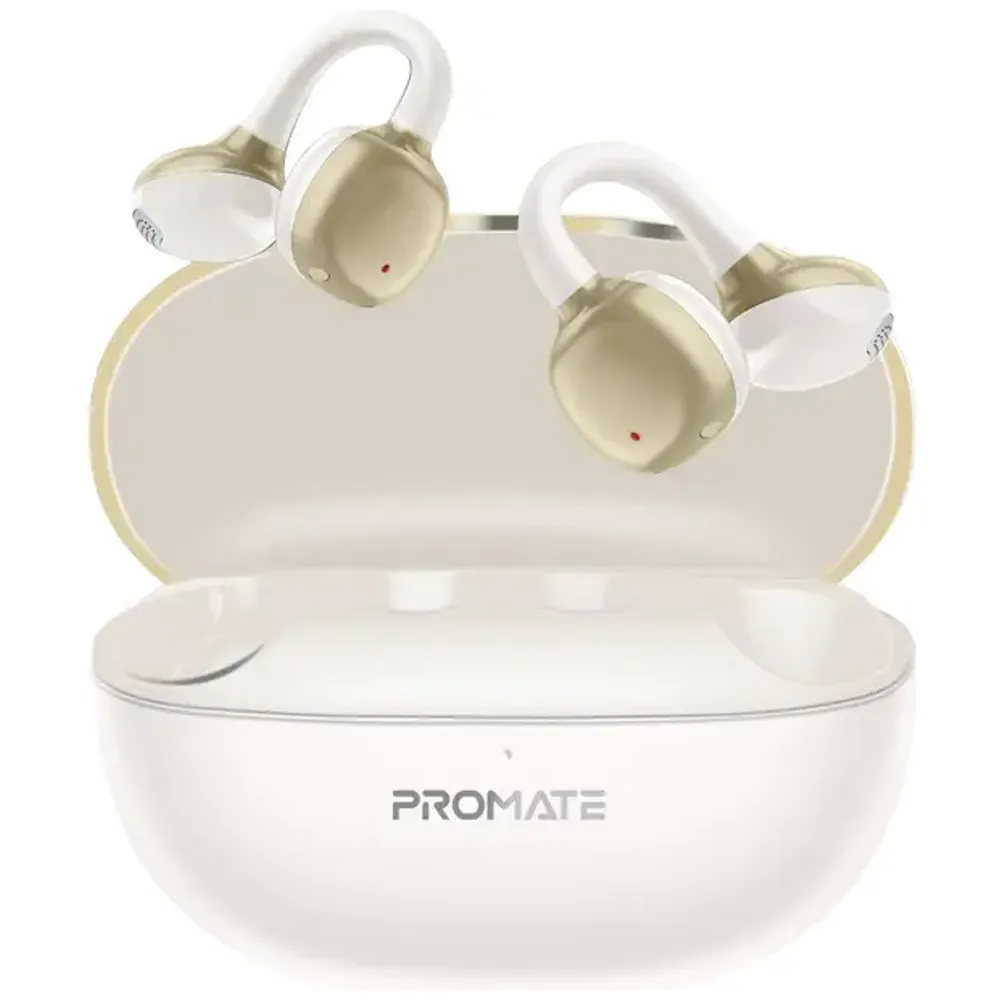Promate AirClip-Pro True Wireless Earbuds - Bluetooth 6 - 500mAh Battery - White 500mAh Battery – 49,000 IQD Iraq