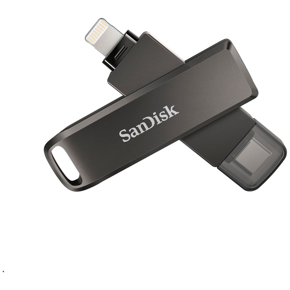 SanDisk SanDisk iXpand Flash Drive Luxe - 128GB - USB-C to Lightning - Black 128GB