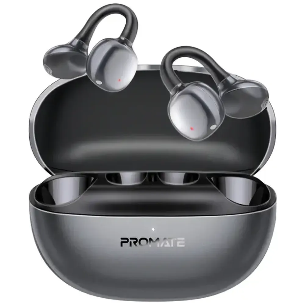 Promate Wireless In-Ear Headphones - Bluetooth 6.0 & Multipoint - 12mm Driver - IntelliTouch Controls - Up to 28 Hours Battery Life - IPX4 - Black