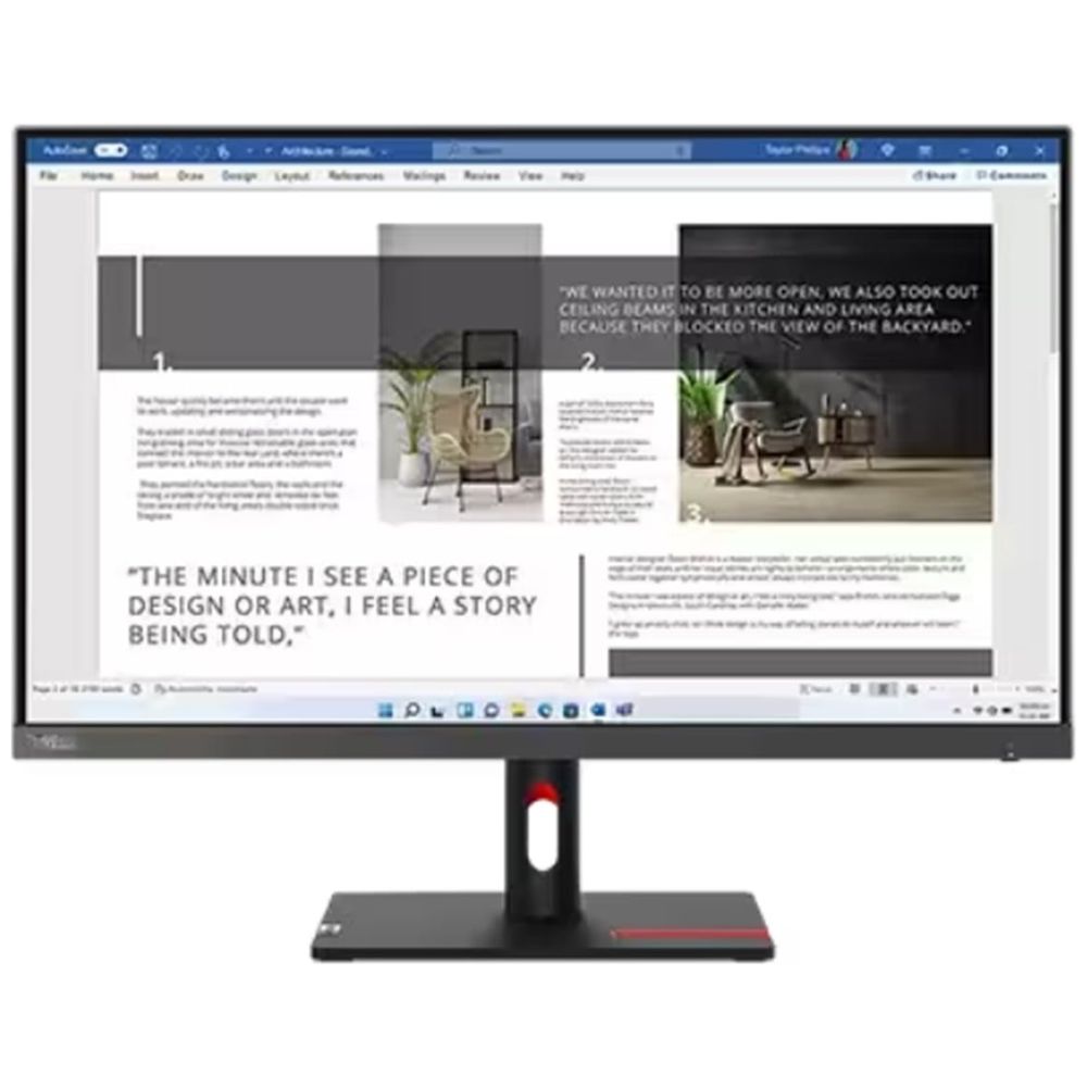 Lenovo Monitor Lenovo - 27 inch - 100 Hz - FHD - Response Time 4ms - Black 27 inch, 100Hz, FHD, 4ms