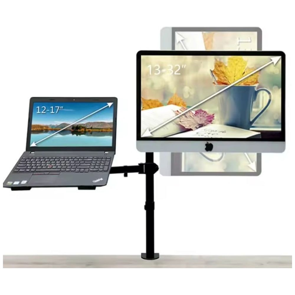 MeLphi Dual Laptop Stand for Laptops Up to 17" – Wall Mount Dual Arm Support for Monitor & Laptop Up to 17 inch – 75,000 IQD Iraq