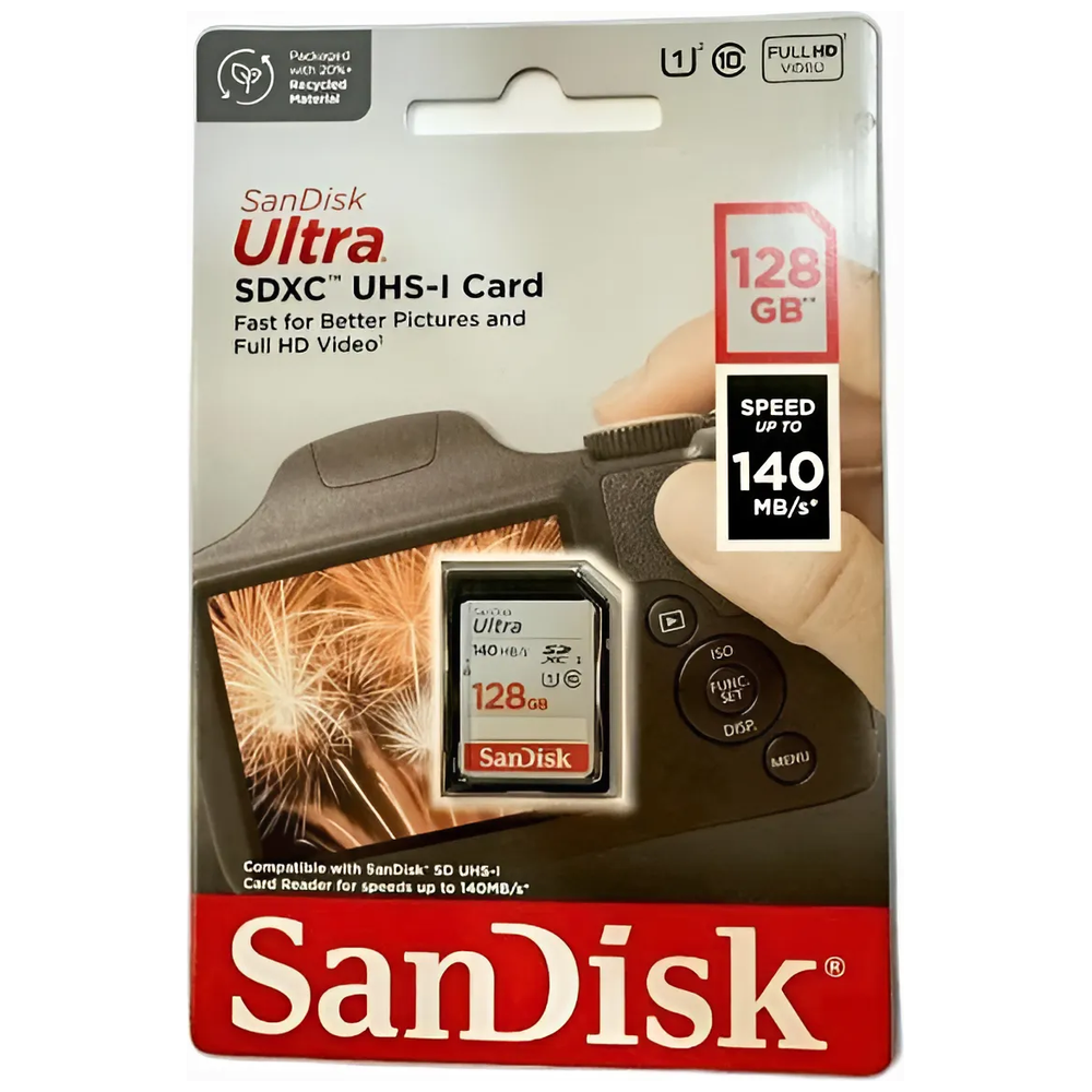SanDisk SanDisk SD Card - 128GB - Black 128GB