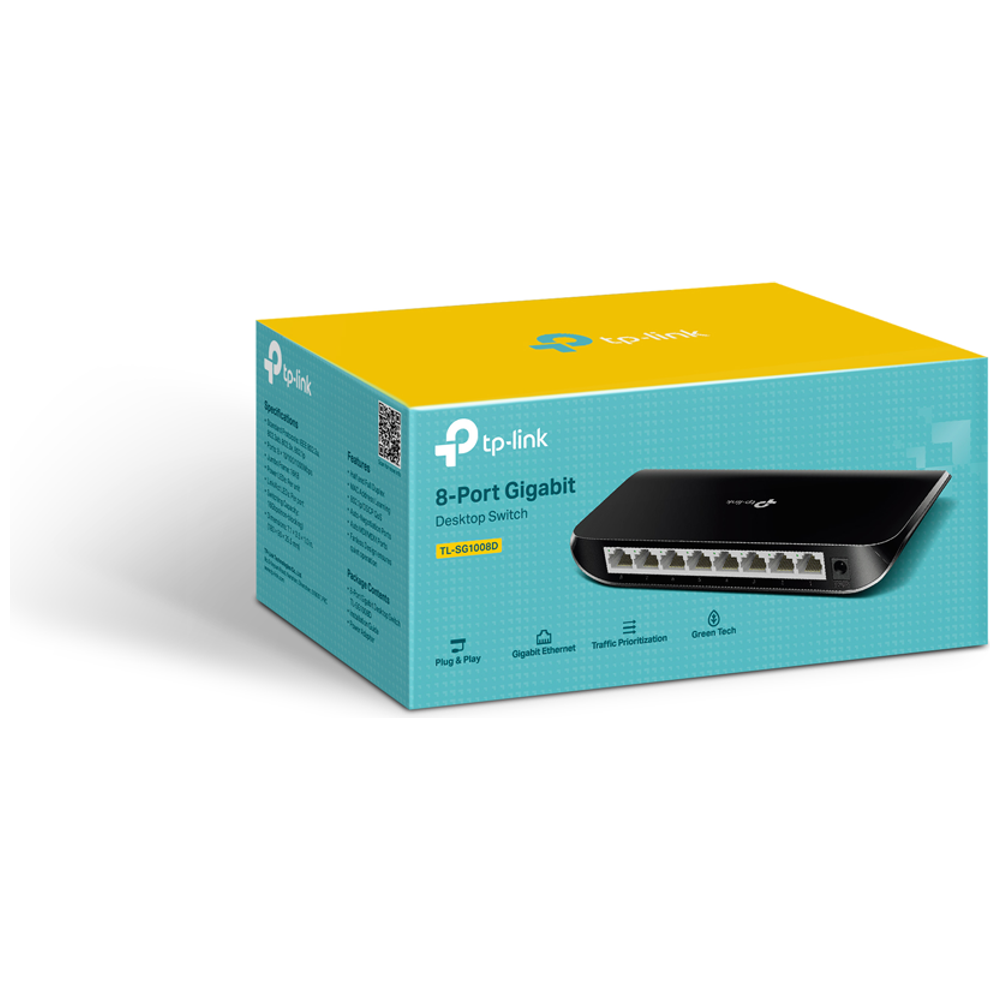 TP-LINK TP-LINK TL-SG1008D - EThernet Network Switch - Black