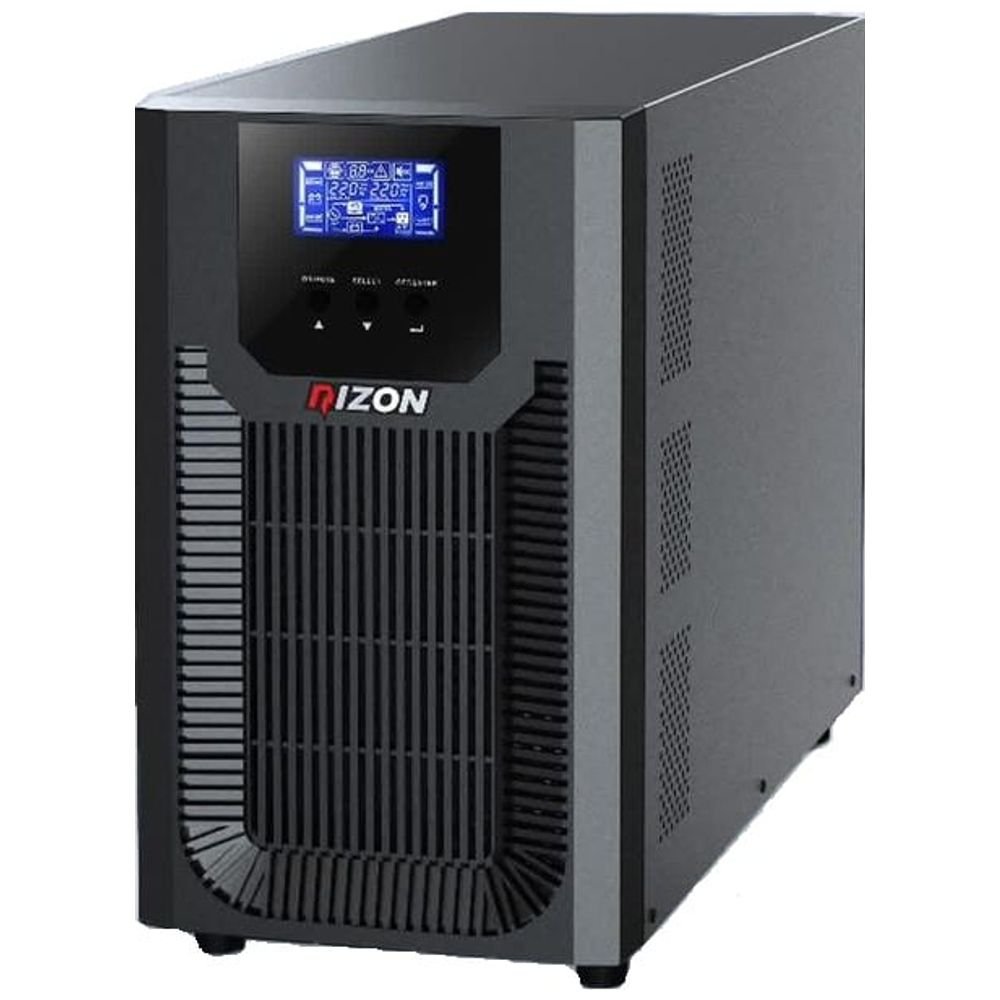 Rizon 2KVA Online Tower UPS - 1800W - Protects sensitive equipment from power outages and voltage fluctuations - Black 2KVA, 1800W