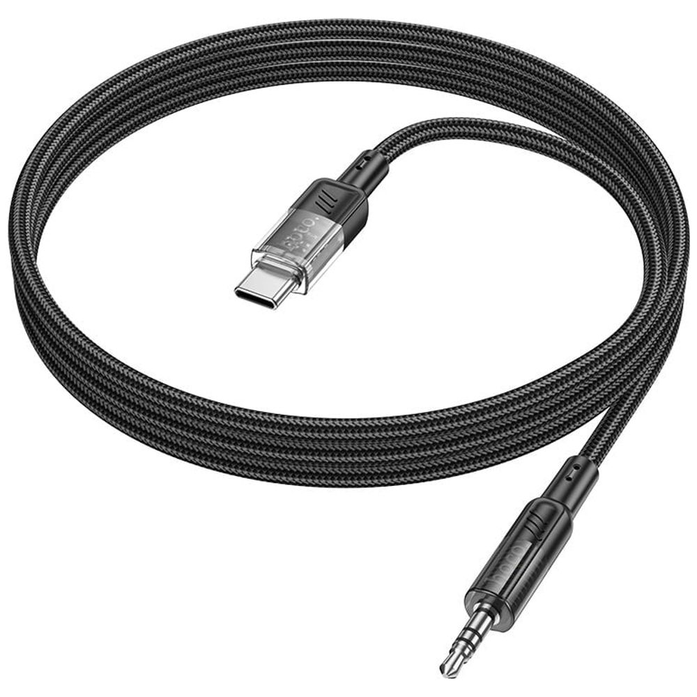HOCO HOCO - USB-C to AUX 3.5mm - 1.2 m  - Black 1.2m