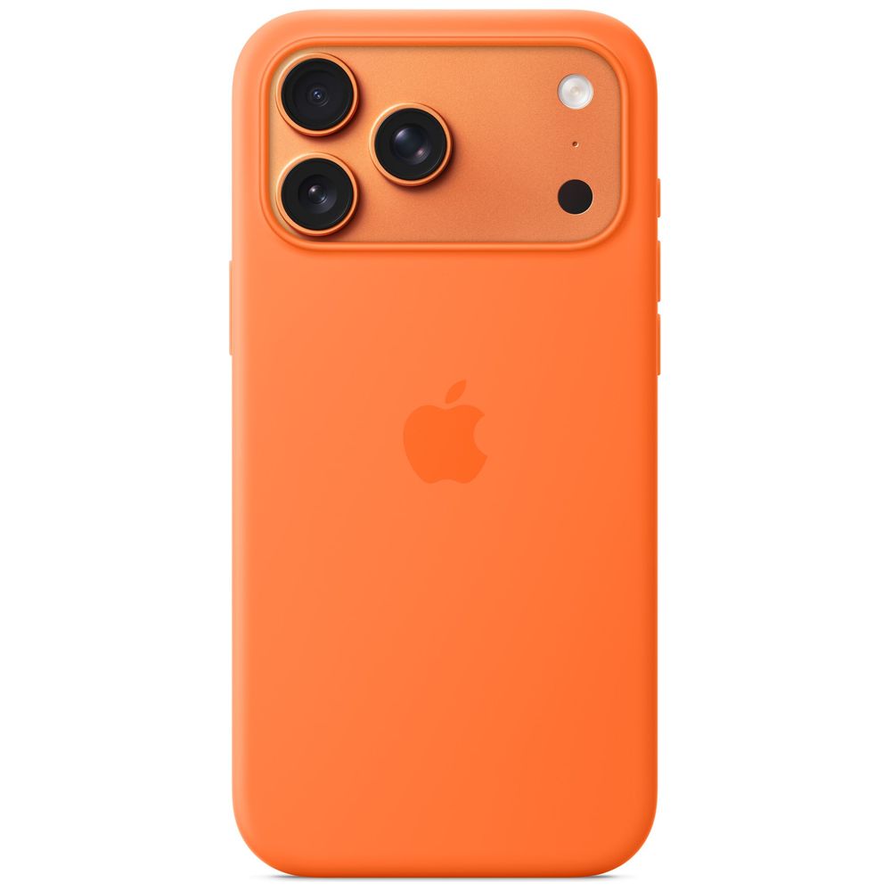 Fashionable silicone case for iPhone 17 Pro Max - supports Mac Save - with camera control - Orange – 43,250 IQD Iraq