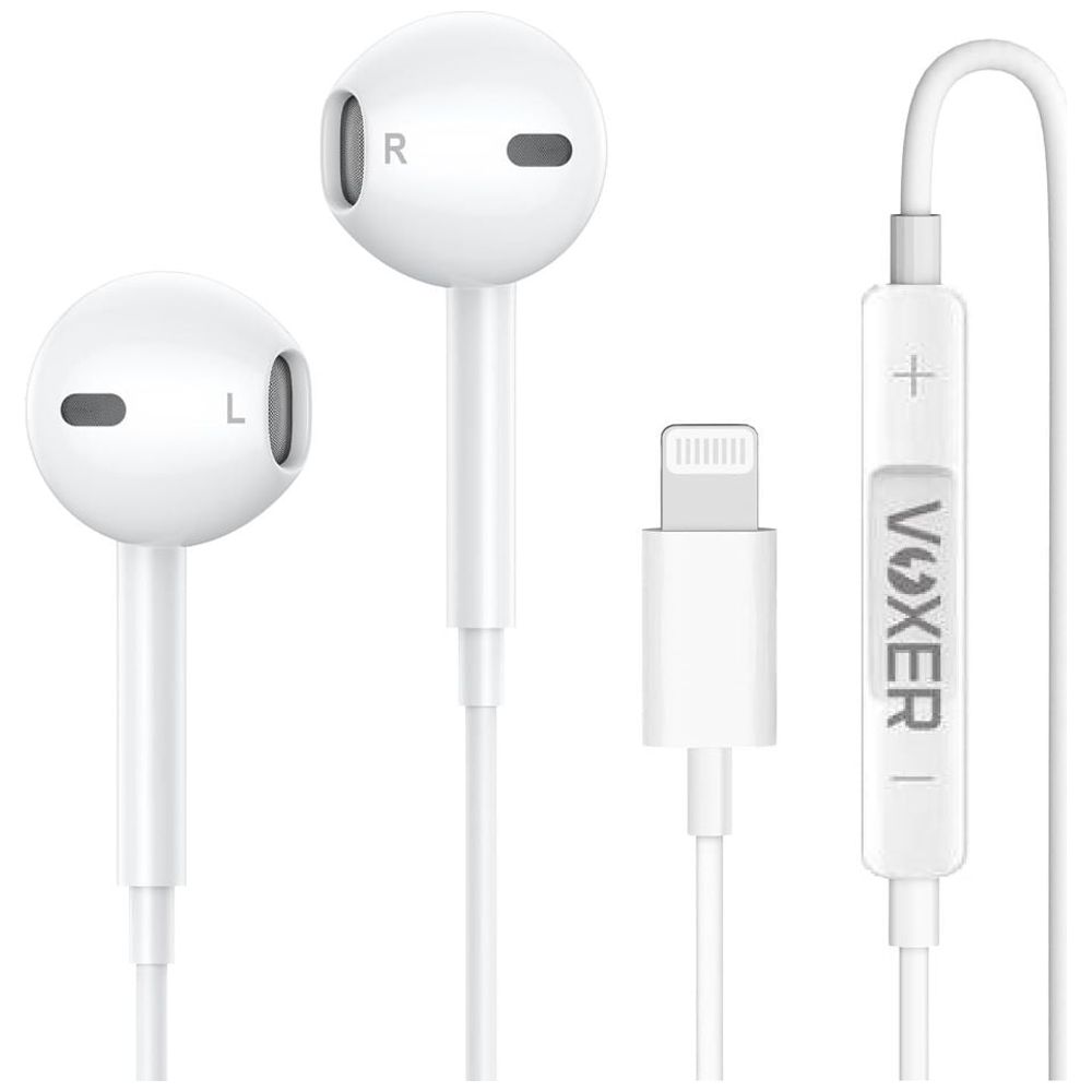 Voxer Voxer VH 55 - Wired Headphone In Ear - Lightning - 1.2 m - White 1.2m