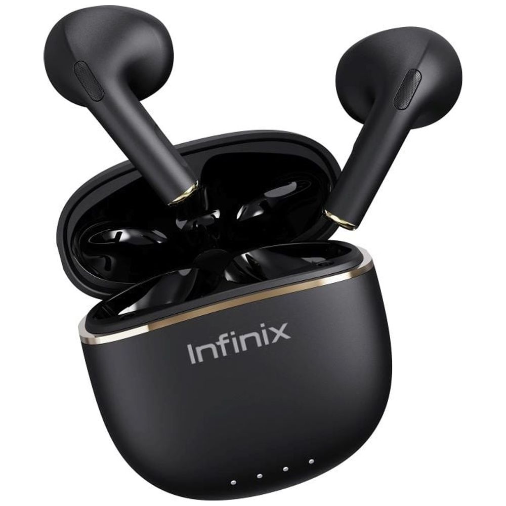 Infinix Buds Lite XE23 - Bluetooth Headphone In Ear - Bluetooth 5.3 - Up to 25 hours with case - Black Bluetooth 5.3, 25h – 40,500 IQD Iraq