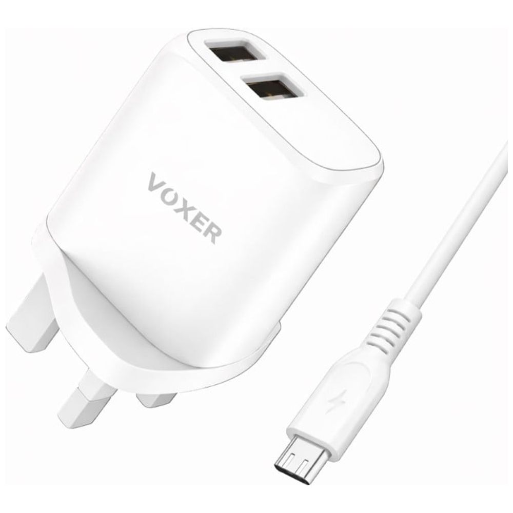 Voxer VOXER V CH75 - Wall Charger with Micro-USB Cable - 15.5W - White 15.5W