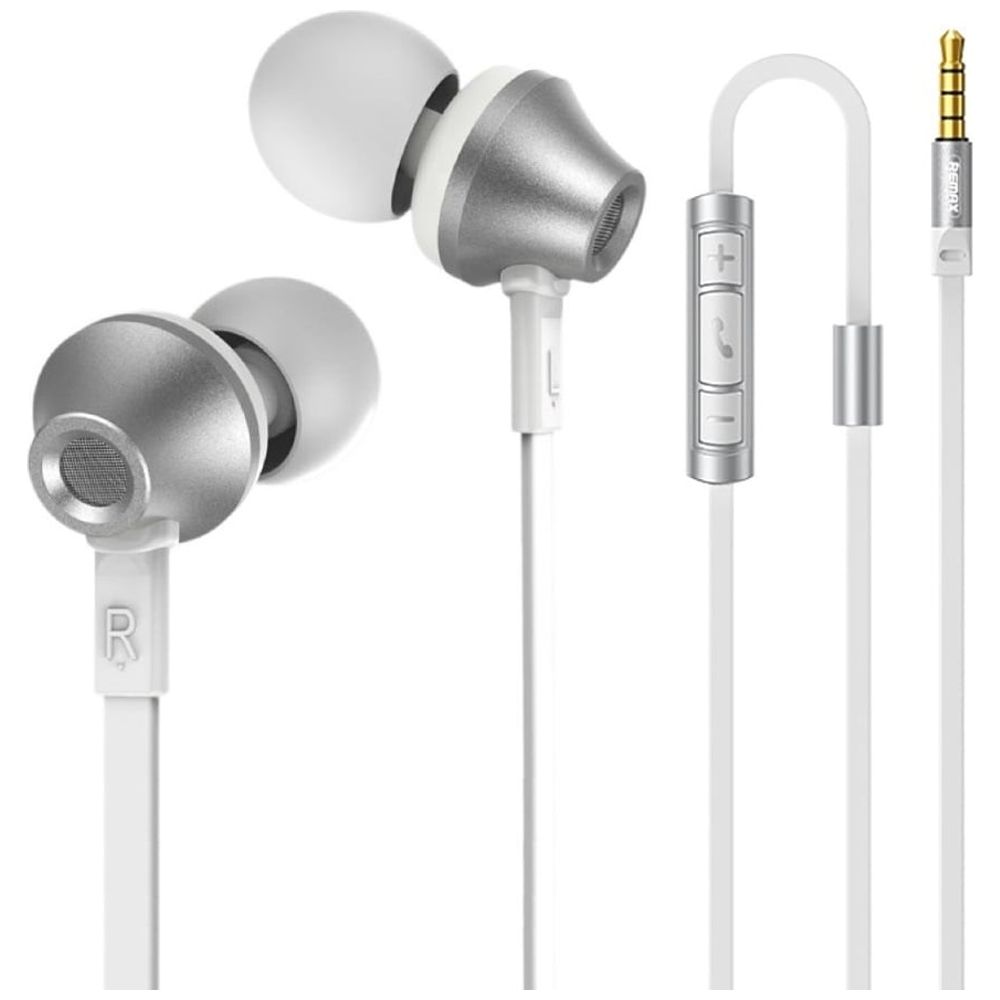 Remax Remax RM 610D - Wired Headphone In Ear - AUX - 1.2 m - Silver 1.2m