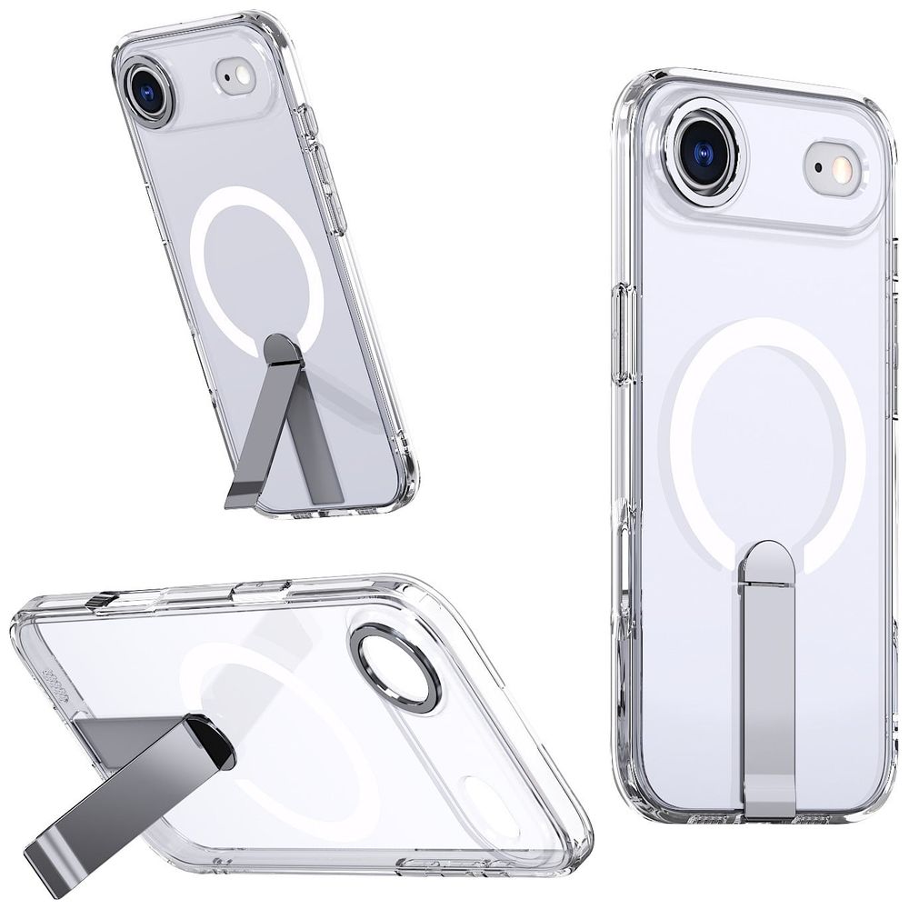 Fashion Case Fashion Case for iPhone 17 Air - Clear - MacSafe Support & Built-in Foldable Kickstand - Crystal Acrylic – 21,500 IQD Iraq