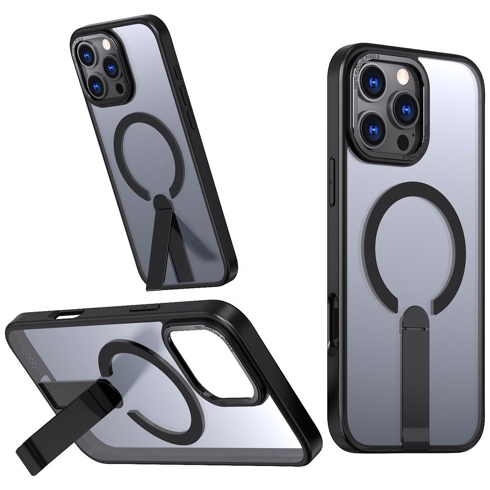 Fashion Case Fashion Case iPhone 16 Pro Max Case - Clear - MacSafe Support - Built-in Foldable Kickstand - High-Quality Crystal Acrylic – 19,250 IQD Iraq