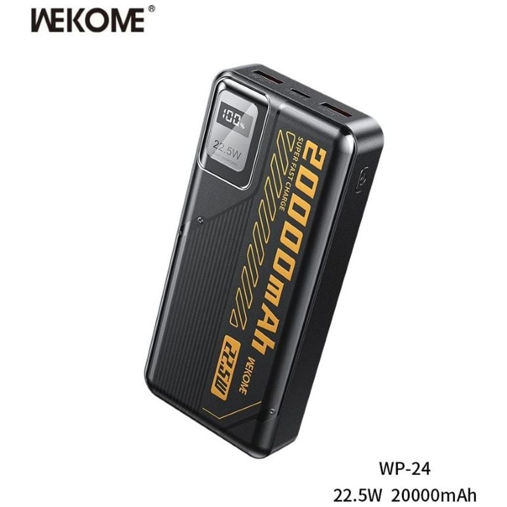 WEKOME Wikomi Power Bank - Super Fast Charging - 20000mAh - 20W Technology - Black 20000mAh – 43,250 IQD Iraq