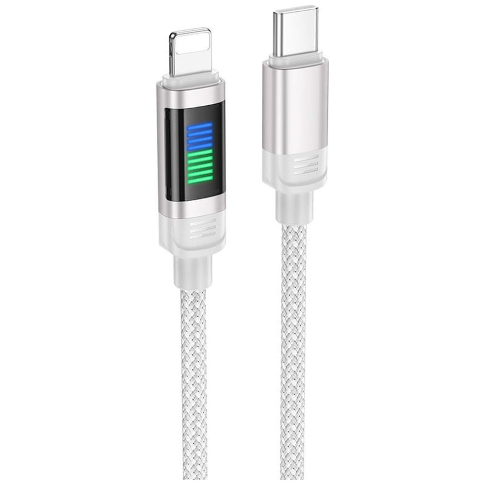 HOCO HOCO - USB-C to Lightning - Fast Charging Data Cable - 1.2 m - 27W - Gray 1.2 m, 27W