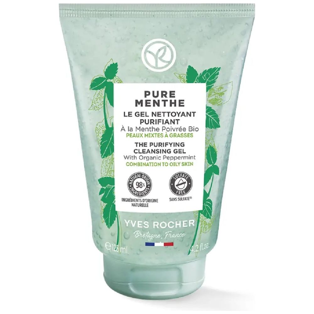 Yves Rocher Exfoliating with Pure Mint Extract Face Wash Gel  - 125 ml