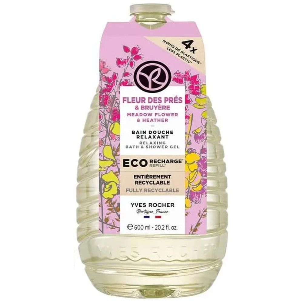 Yves Rocher Shower Gel with Meadowfoam Flower Extract and Heather Flower , 600 ml