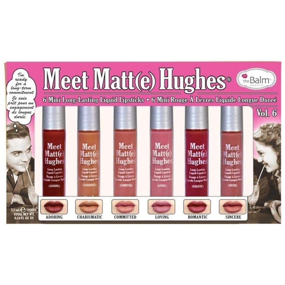 إلريان - TheBalm 6 قطع Vol.6 تلبية غير لامع (ه) Hughes طويلة الأمد مصغرة أحمر الشفاه السائل عدة