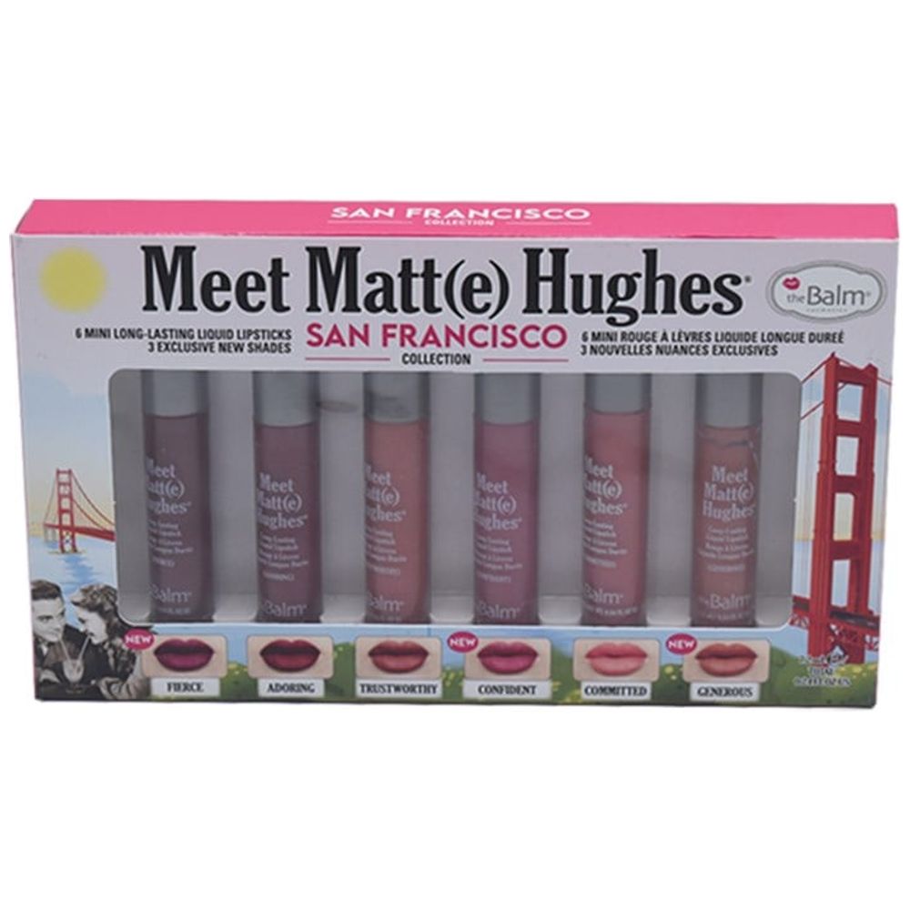 Meet Matte Hughes Mini Liquid Lipstick San Francisco 6 PCS - The Balm