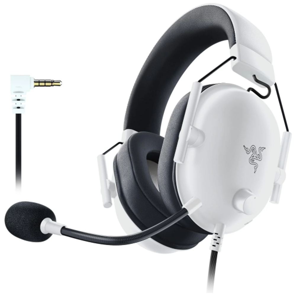 Razer V2 X Wired Over-Ear Gaming Headset - 1.5m Cable - White 1.5m