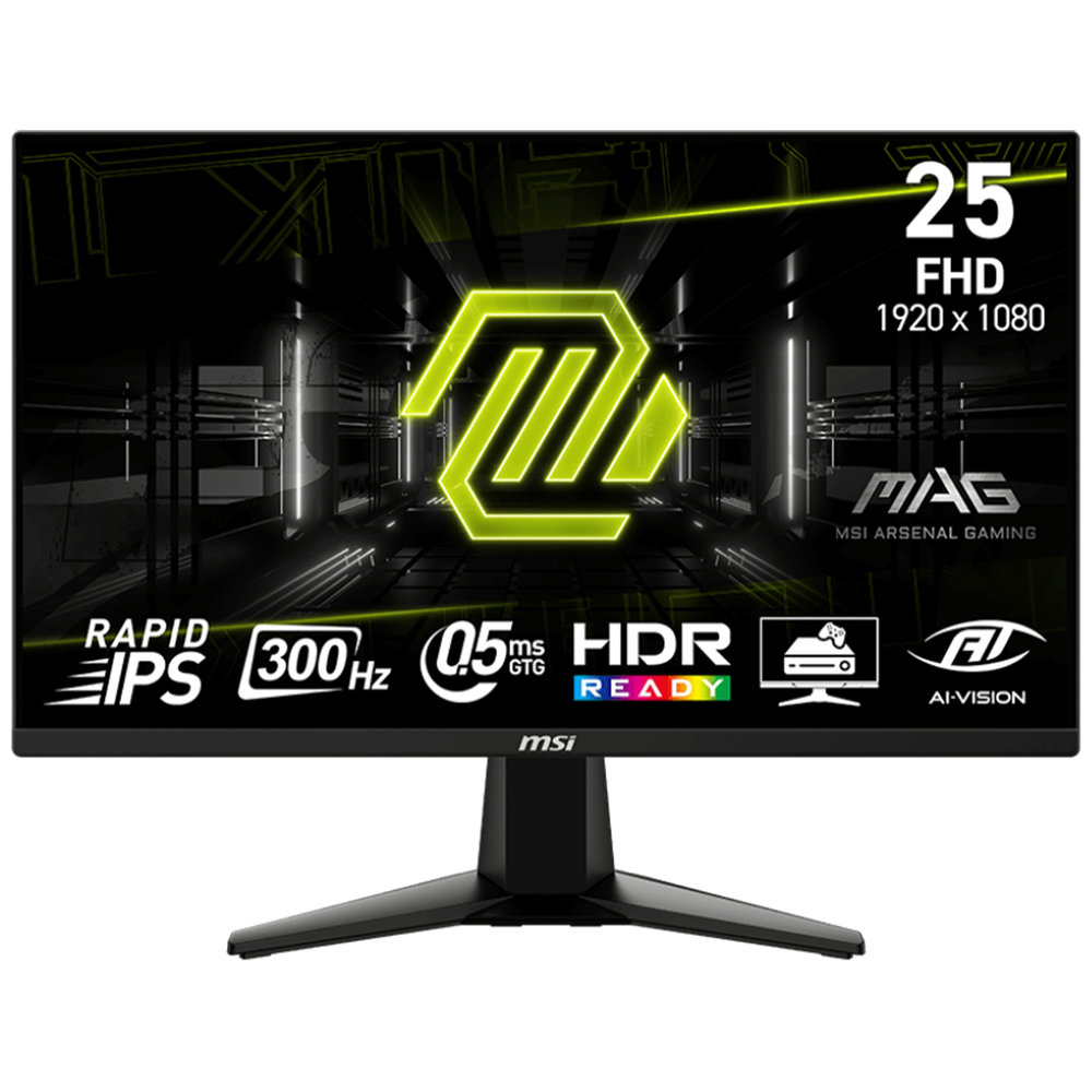 MSI MSI 24.5-Inch  MAG 255XF - Flat Monitor - 300Hz(DisplayPort) - 0.5 ms Response Time - FHD 24.5-Inch