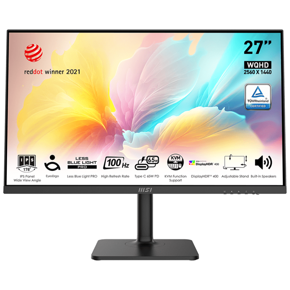 MSI MSI 27-Inch MD272QXP - Flat Monitor - 1ms MPRT, 4ms GTG Response Time - FHD 27-Inch