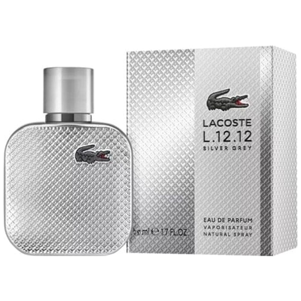L.12.12 Silver Grey by Lacoste for Men - Eau de Parfum, 100 ml