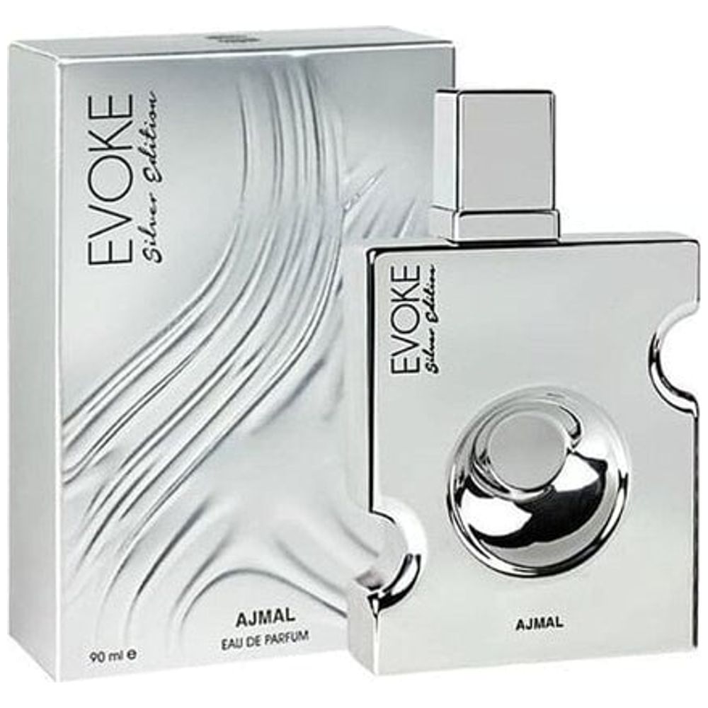 Evoke Silver by Ajmal for Men - Eau de Parfum, 90 ml