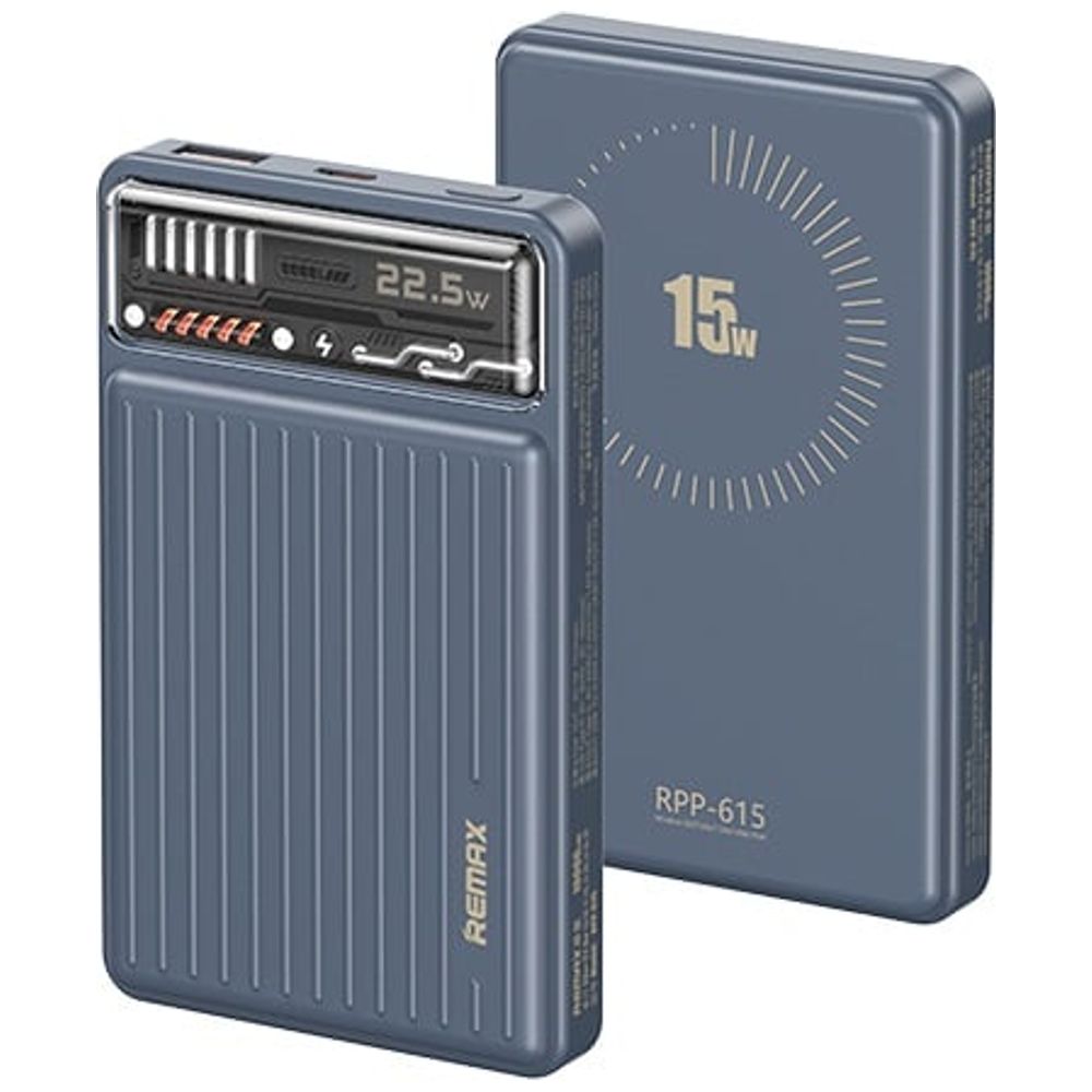 Remax Remax RPP 615 - Power bank - 10000mAh - Fast Charging 20W - Blue 10000mAh – 55,000 IQD Iraq