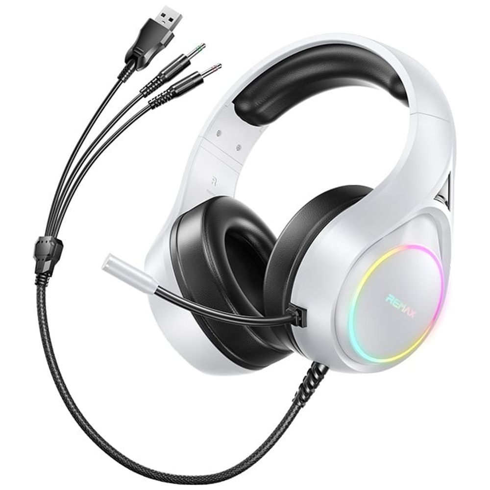 Remax Remax RM 708 - Wired Headphone Over Ear - Adjustable headset - White – 74,000 IQD Iraq