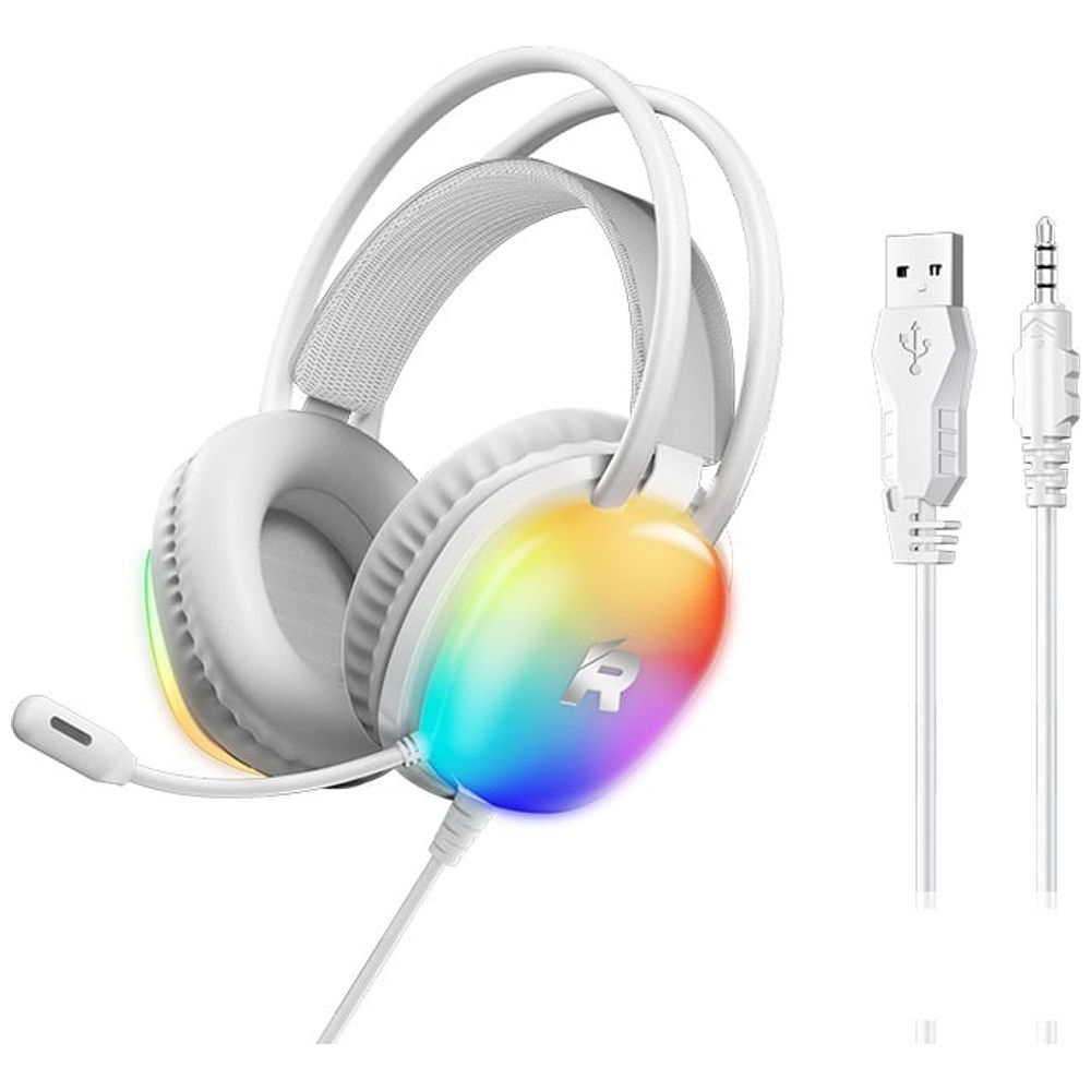 Remax Remax RM 706- Wired Headphone Over Ear - RGB - White