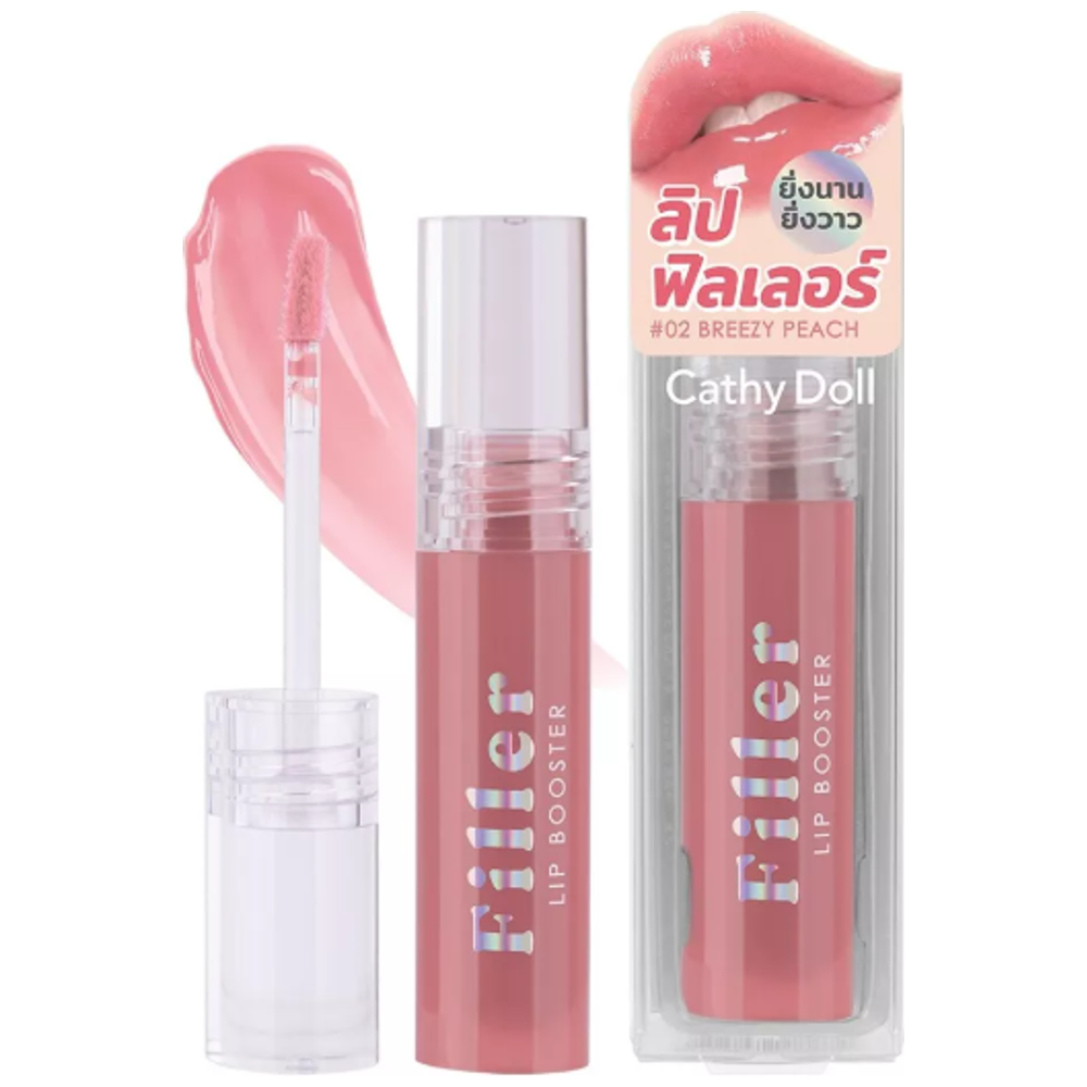 CATHY DOLL CATHY DOLL Filler Lip Booster Gloss Lipstick, 02 - BREEZY PEACH