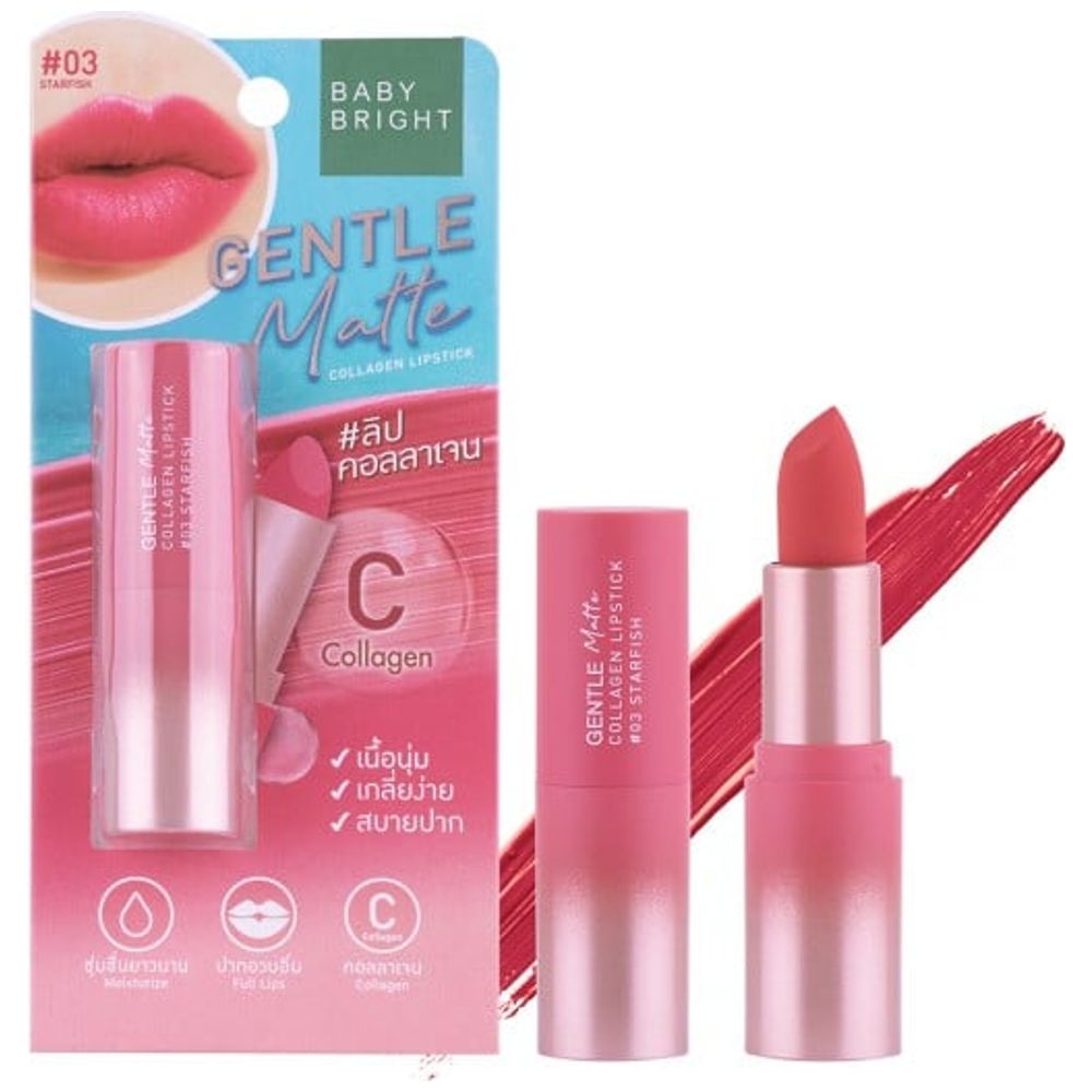 Baby Bright Gentle Matte Collagen Lipstick, 03 starfish