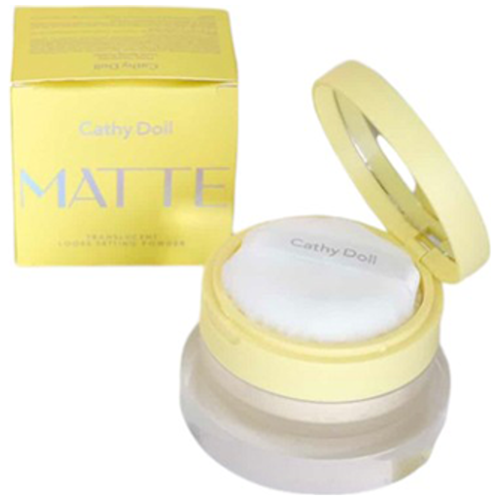 CATHY DOLL Matte Translucent Loose Setting Powder for All Skin Types, White