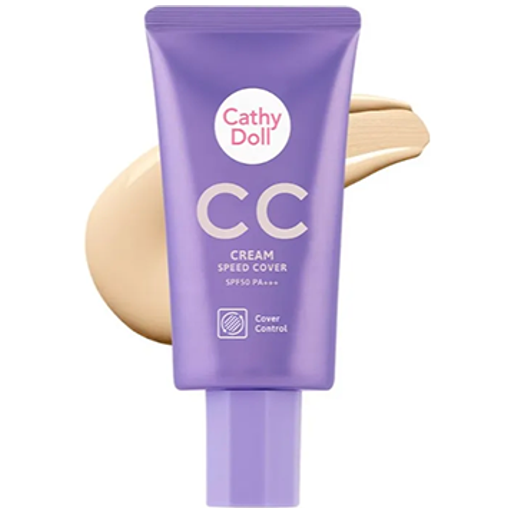 CATHY DOLL Speed Cover CC Cream SPF50 PA, 01 LIGHT BEIGE