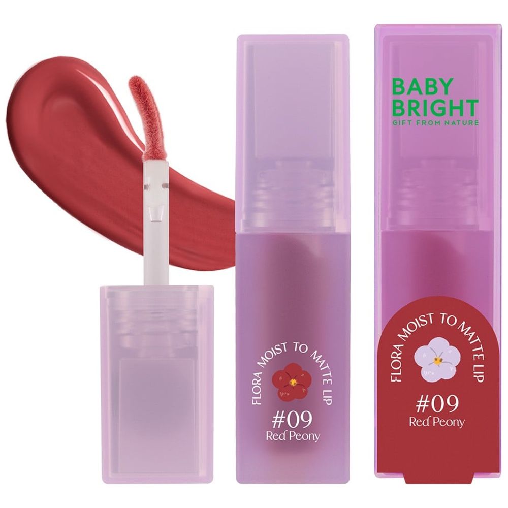 Baby Bright Matte Liquid Lipstick, 09 RED PEONY