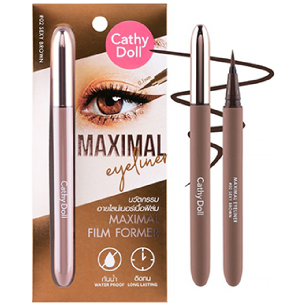 CATHY DOLL Maximal Eyeliner, 02 Brown
