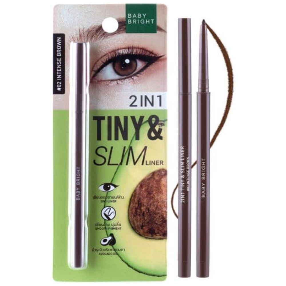 Baby Bright 2in1 Tiny & Slim Liner, 02 Intense Brown