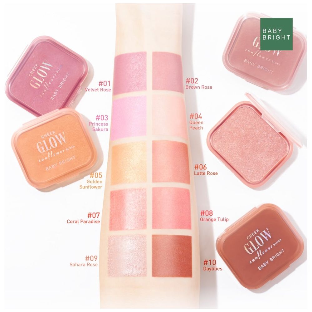 Baby Bright Cheek Glow Sunflower Blush, 04 Queen Peach