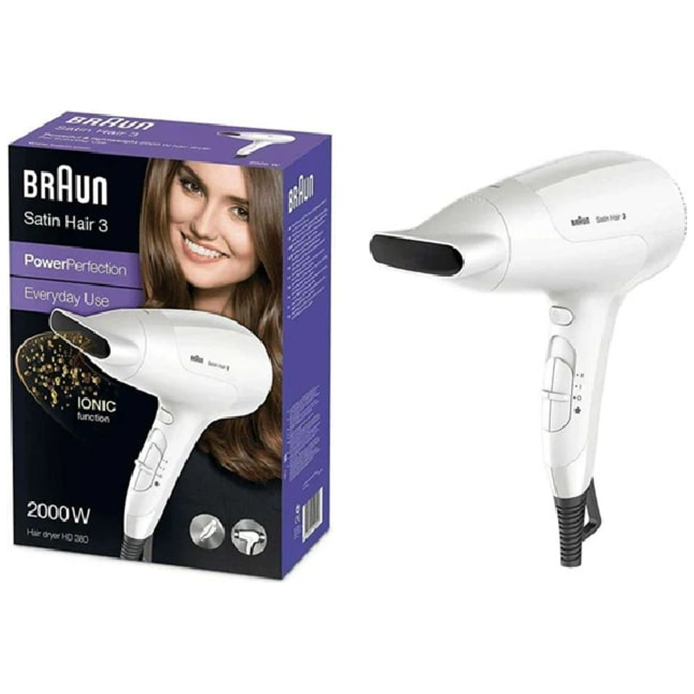 Braun Braun Satin Hair 3 PowerPerfection HD380 – Hair Dryer – White