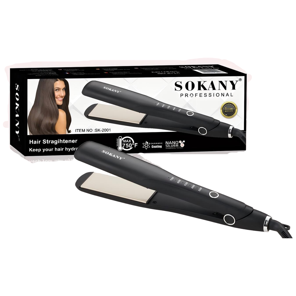Sokany HS-950B - Hair Straightener - Black