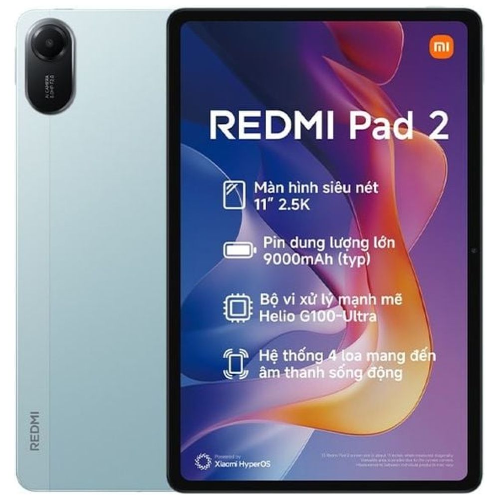 Xiaomi Xiaomi Redmi Pad 2 - 11-inch Display - MediaTek Helio G100-Ultra - 9000mAh Battery, 18W Fast Charging 11-inch, MediaTek Helio G100-Ultra, 9000mAh
