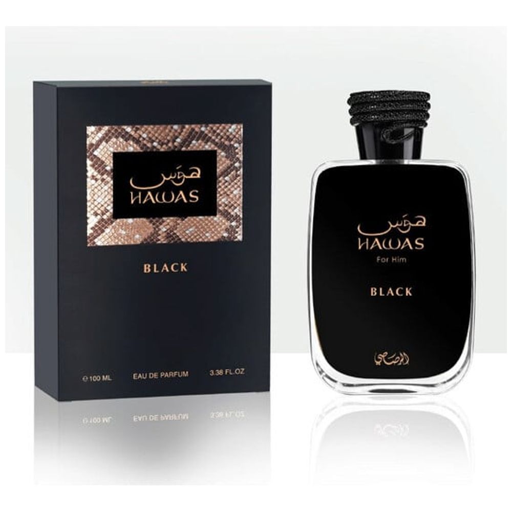 Rasasi Hawas Black by Rasasi for Men - Eau de Parfum, 100 ml 100 ml