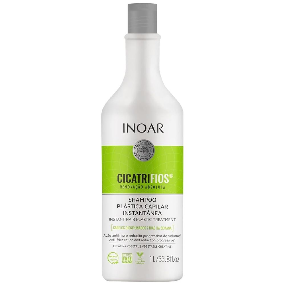 INOAR CIcatriFios Argan Oil Shampoo - Reduces Frizz and Moisturizes - 1L