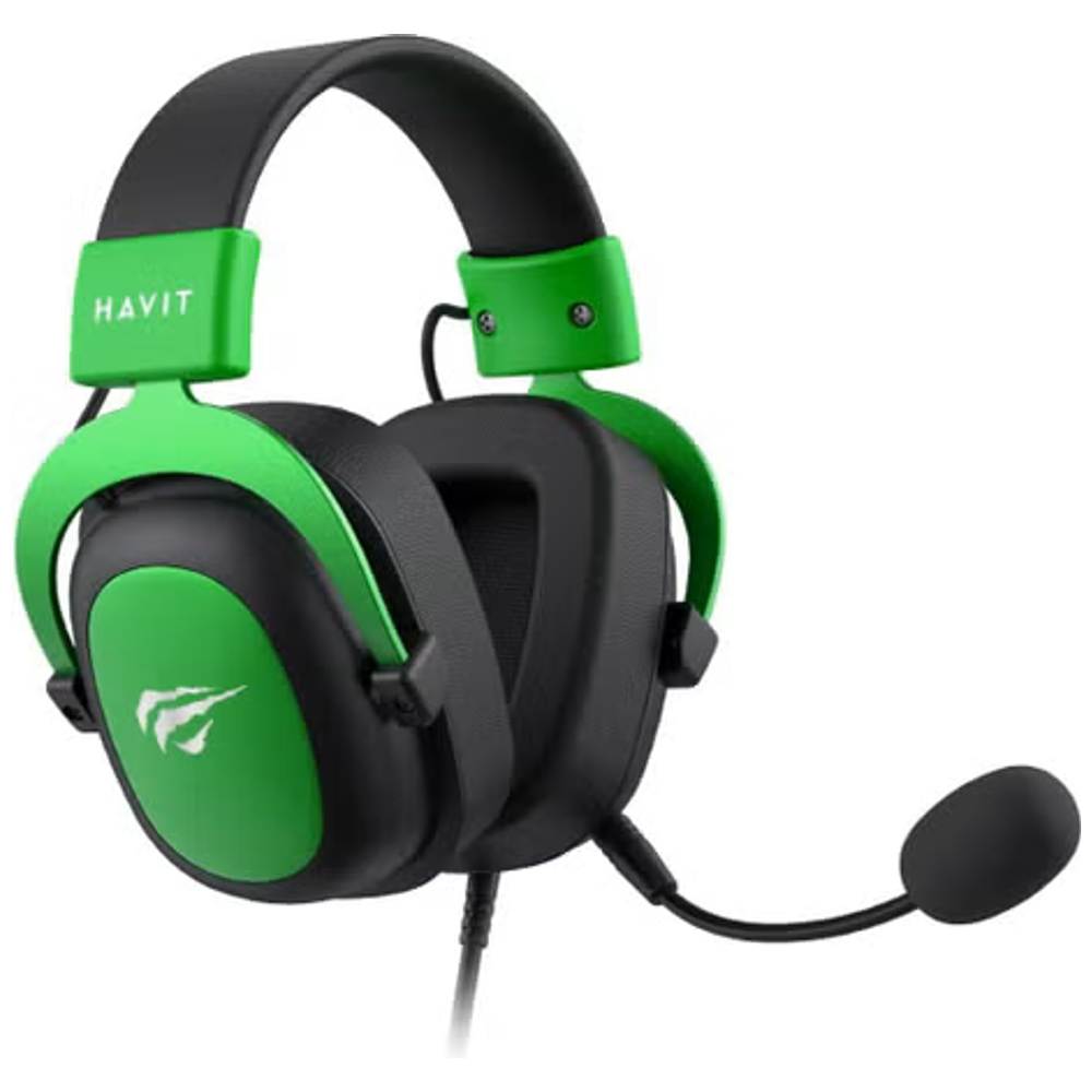 Havit Havit Over-Ear Gaming Headset - 3.5mm - Detachable Microphone - Compatible with PS4 and Xbox - Green 3.5mm